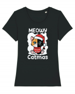 Meowy Catmas Tricou mânecă scurtă guler larg fitted Damă Expresser