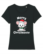 Mery Christmouse Tricou mânecă scurtă guler larg fitted Damă Expresser