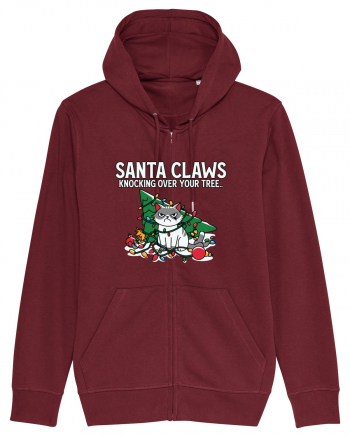 Santa Claws Knocking Over Your Tree Burgundy