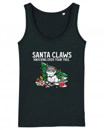 Santa Claws Knocking Over Your Tree Black