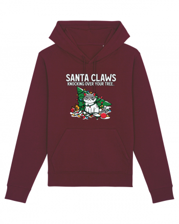 Santa Claws Knocking Over Your Tree Burgundy