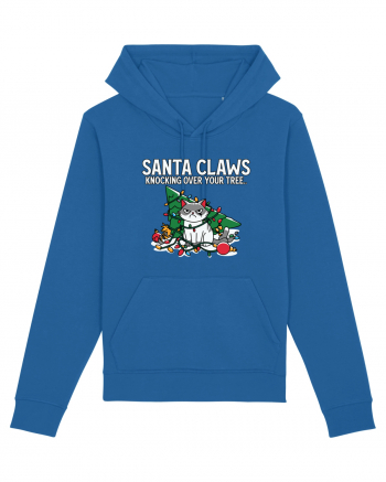 Santa Claws Knocking Over Your Tree Royal Blue