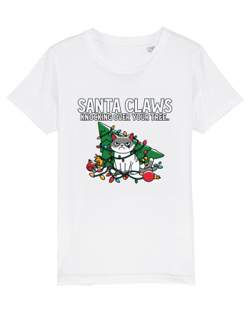 Santa Claws Knocking Over Your Tree White