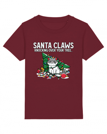 Santa Claws Knocking Over Your Tree Burgundy