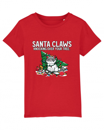 Santa Claws Knocking Over Your Tree Red