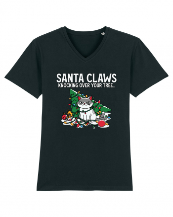 Santa Claws Knocking Over Your Tree Black