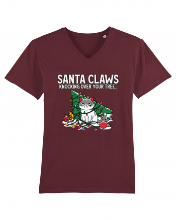 Santa Claws Knocking Over Your Tree Burgundy