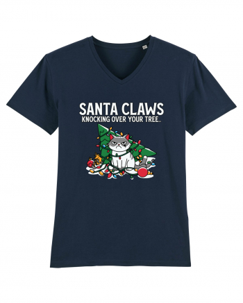 Santa Claws Knocking Over Your Tree French Navy