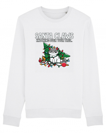 Santa Claws Knocking Over Your Tree White