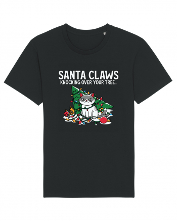 Santa Claws Knocking Over Your Tree Black