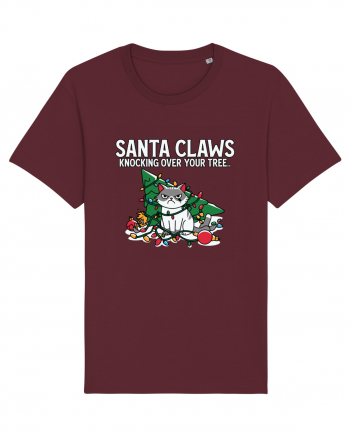 Santa Claws Knocking Over Your Tree Burgundy