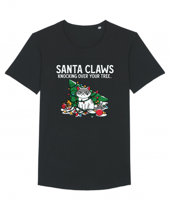 Santa Claws Knocking Over Your Tree Black