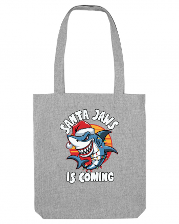 Santa Jaws Is Coming Heather Grey