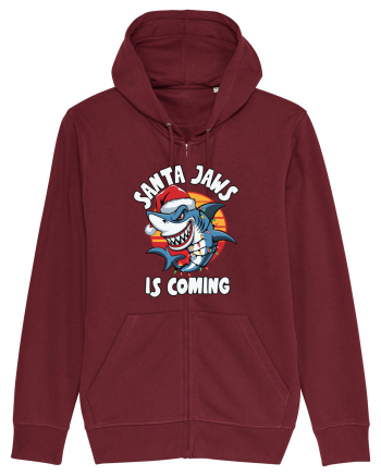 Santa Jaws Is Coming Burgundy