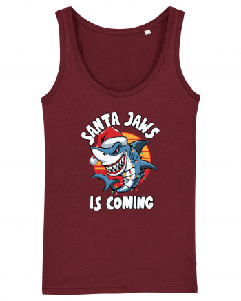 Santa Jaws Is Coming Burgundy