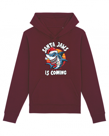 Santa Jaws Is Coming Burgundy