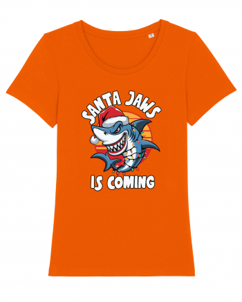 Santa Jaws Is Coming Bright Orange