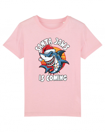 Santa Jaws Is Coming Cotton Pink