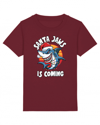 Santa Jaws Is Coming Burgundy