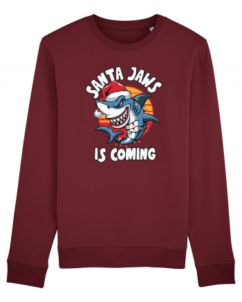 Santa Jaws Is Coming Burgundy