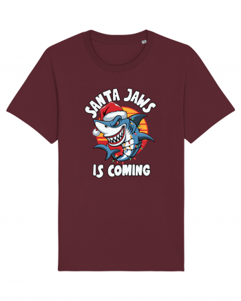 Santa Jaws Is Coming Burgundy