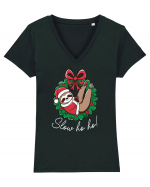 Slow Ho Ho! Tricou mânecă scurtă guler V Damă Evoker