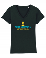 SUNT ASISTENTA, RELAXEAZA-TE, AM FACUT ASTA  Tricou mânecă scurtă guler V Damă Evoker