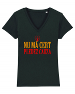 NU MA CERT, PLEDEZ CAUZA Tricou mânecă scurtă guler V Damă Evoker