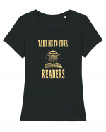 TAKE ME TO YOUR READERS Tricou mânecă scurtă guler larg fitted Damă Expresser