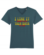 I LIKE IT WHEN YOU TALK DATA TO ME Tricou mânecă scurtă guler V Bărbat Presenter