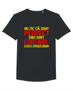 NU ZIC CA SUNT PERFECT, DAR SUNT CONTABIL SI ASTA  E APROAPE SINONIM Tricou mânecă scurtă guler larg Bărbat Skater