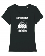 FOTOGRAF - CAPTURE MOMENTS, NOT OBJECTS Tricou mânecă scurtă guler larg fitted Damă Expresser