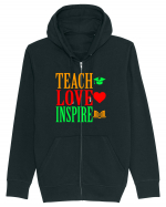 TEACH - LOVE - INSPIRE Hanorac cu fermoar Unisex Connector