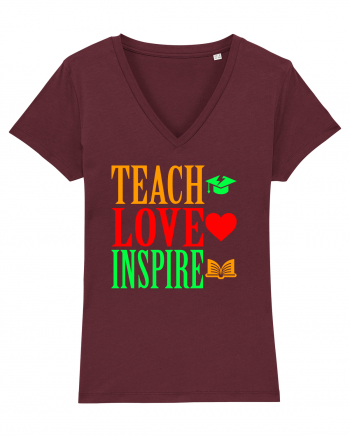 TEACH - LOVE - INSPIRE Burgundy