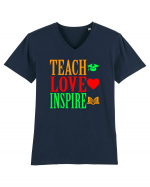 TEACH - LOVE - INSPIRE Tricou mânecă scurtă guler V Bărbat Presenter