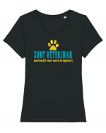 SUNT VETERINAR. PACIENTII MEI SUNT DRAGALASI Tricou mânecă scurtă guler larg fitted Damă Expresser