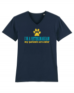 I`M A VETERINARIAN, MY PATIENTS ARE CUTER Tricou mânecă scurtă guler V Bărbat Presenter