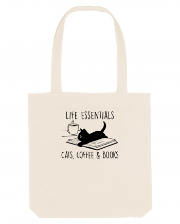 Cats Coffee and Books Natural