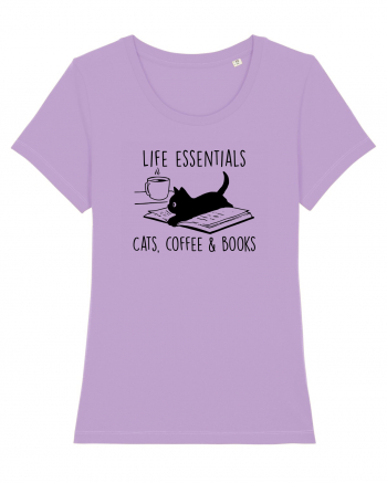 Cats Coffee and Books Lavender Dawn