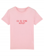 Eu cu cine votez? Tricou mânecă scurtă  Copii Mini Creator