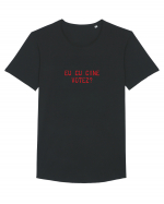 Eu cu cine votez? Tricou mânecă scurtă guler larg Bărbat Skater
