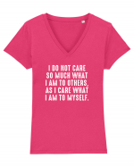 What I am to myself Tricou mânecă scurtă guler V Damă Evoker