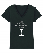 VIAȚA E O ILUZIE Tricou mânecă scurtă guler V Damă Evoker