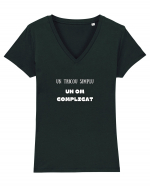 UN TRICOU SIMPLU, UN OM COMPLICAT Tricou mânecă scurtă guler V Damă Evoker