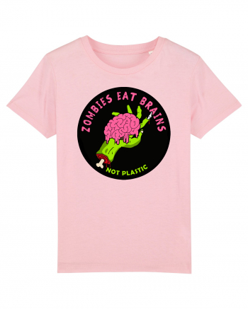 Zombies Eat Brains Cotton Pink