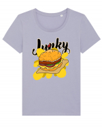 Burger Junky Tricou mânecă scurtă guler larg fitted Damă Expresser