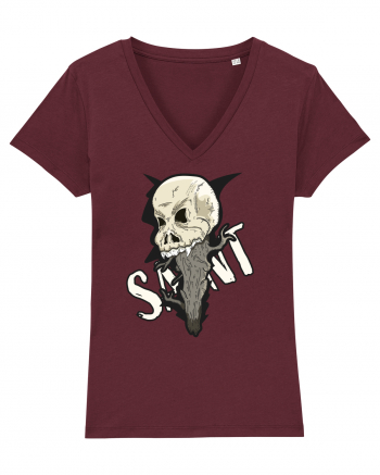 Skull Saint Burgundy