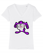 Tasmanian devil Tricou mânecă scurtă guler V Damă Evoker