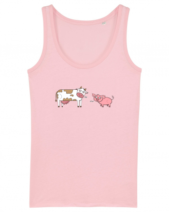 Pig! Cow! Cotton Pink