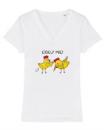 Ciocu' mic! Tricou mânecă scurtă guler V Damă Evoker